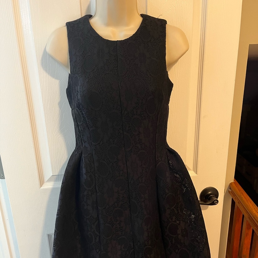 CK black lace party dress